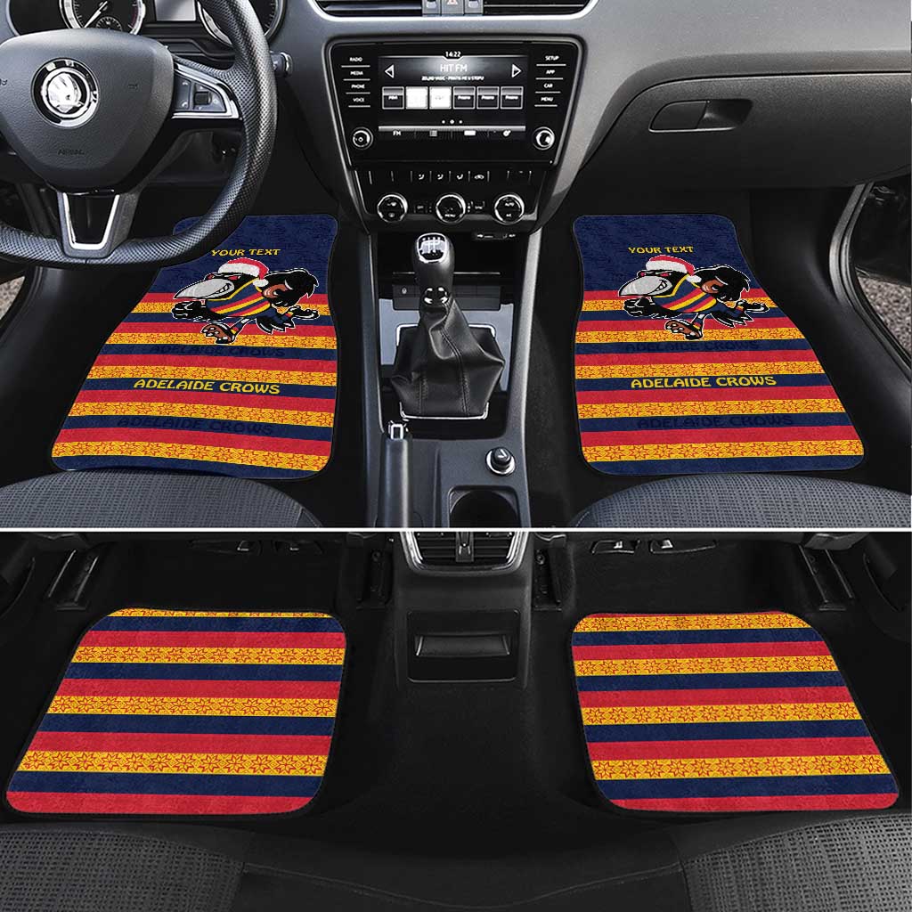 AFL Adelaide Christmas Personalised Car Mats with Crows Mascot