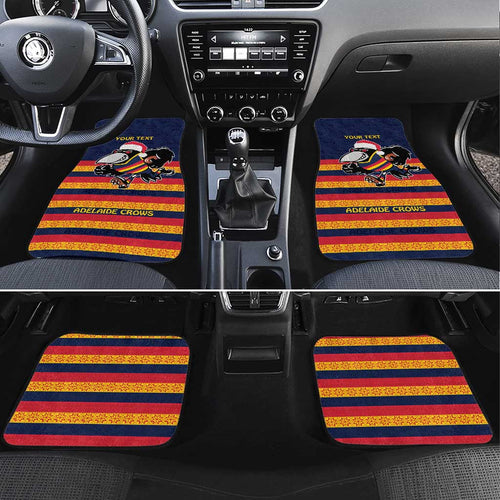 AFL Adelaide Christmas Personalised Car Mats with Crows Mascot