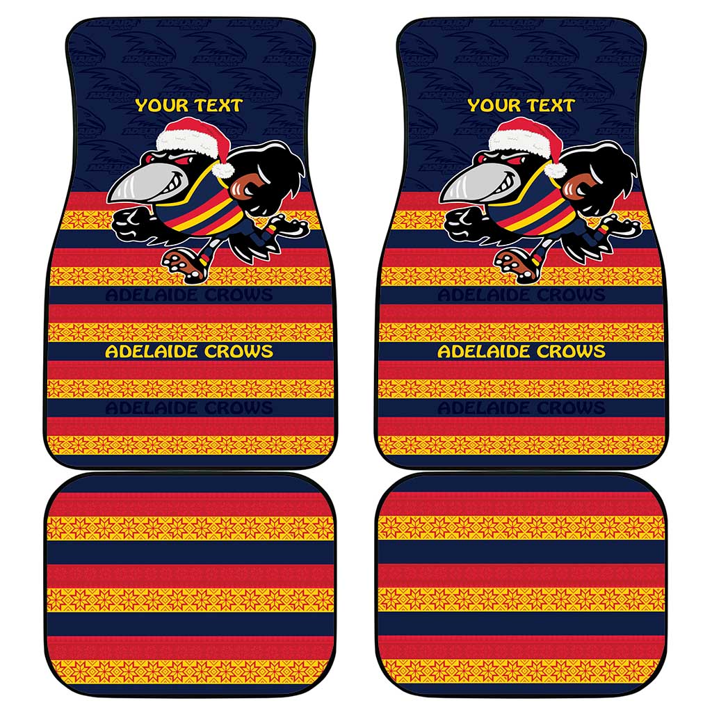 AFL Adelaide Christmas Personalised Car Mats with Crows Mascot