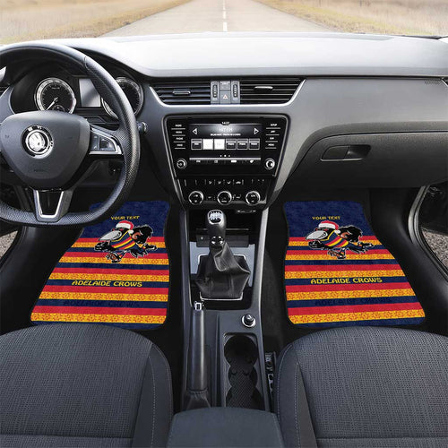 AFL Adelaide Christmas Personalised Car Mats with Crows Mascot