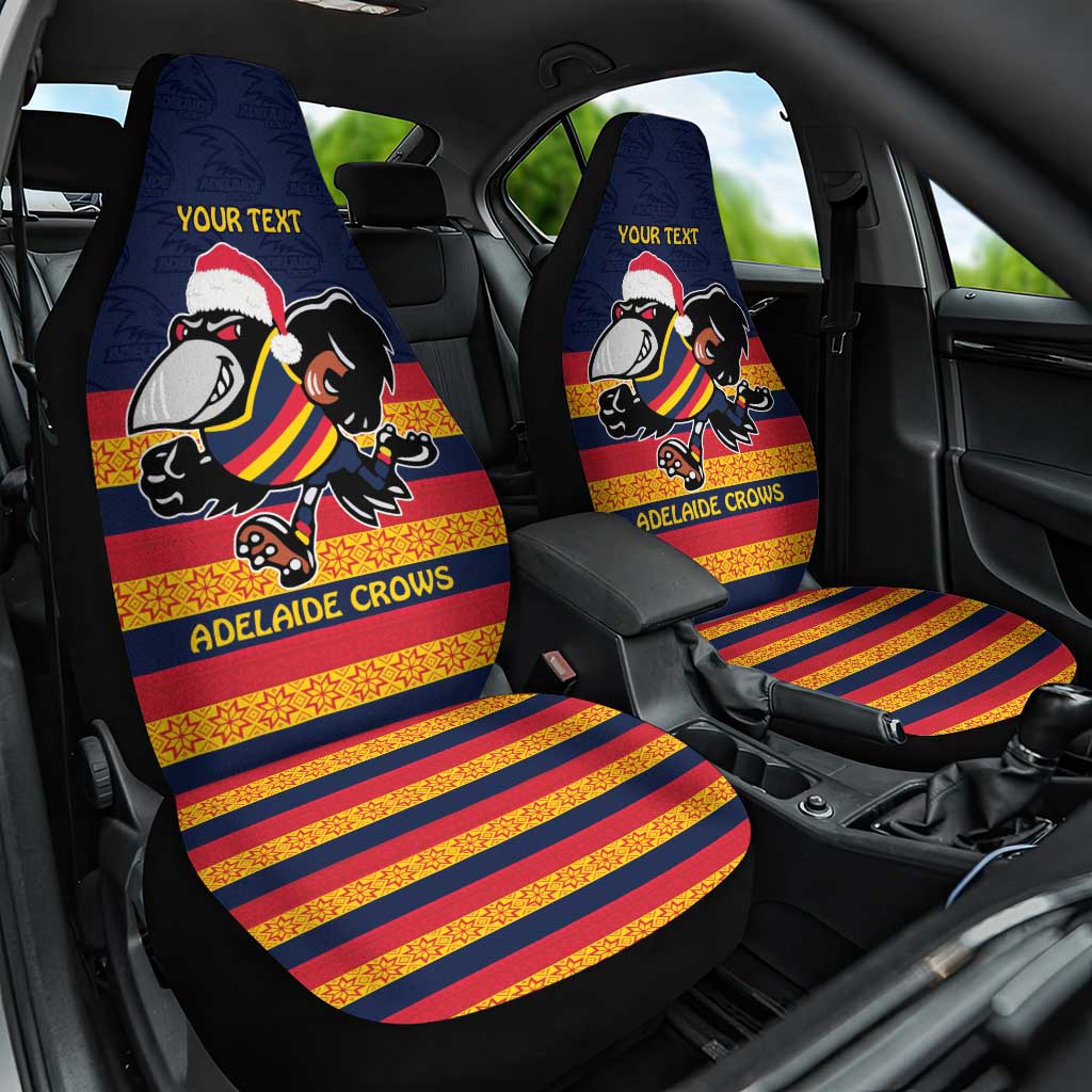 AFL Adelaide Christmas Personalised Car Seat Cover with Crows Mascot