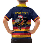 AFL Adelaide Christmas Personalised Family Matching Mermaid Dress and Hawaiian Shirt with Crows Mascot