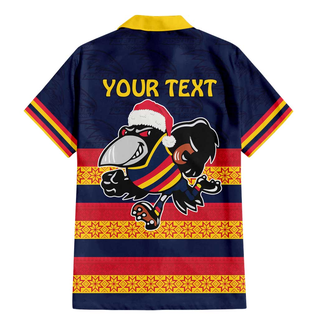 AFL Adelaide Christmas Personalised Family Matching Mermaid Dress and Hawaiian Shirt with Crows Mascot