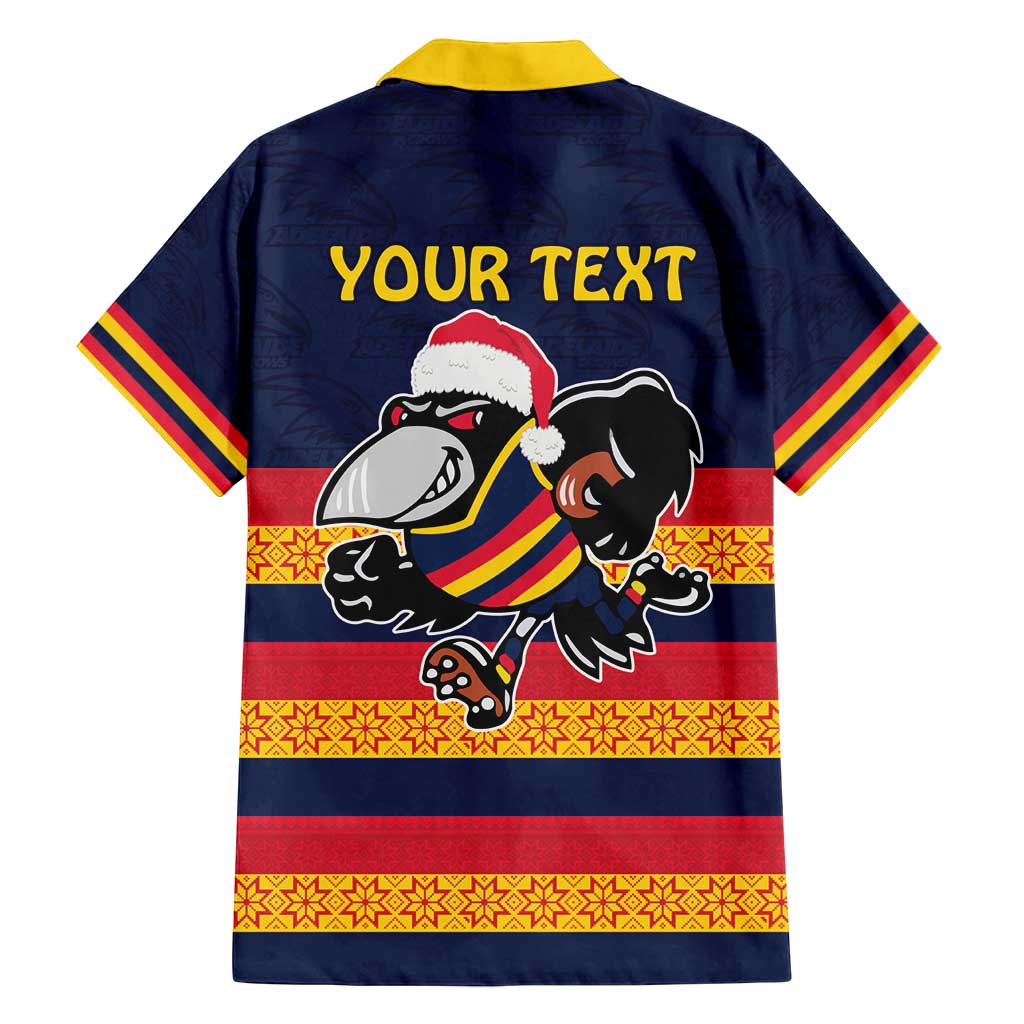 AFL Adelaide Christmas Personalised Family Matching Summer Maxi Dress and Hawaiian Shirt with Crows Mascot