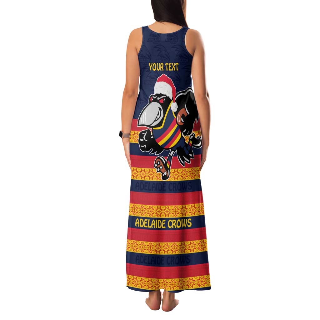 AFL Adelaide Christmas Personalised Family Matching Tank Maxi Dress and Hawaiian Shirt with Crows Mascot