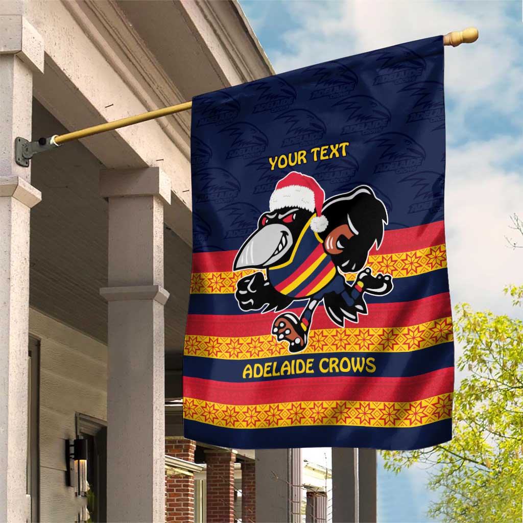 AFL Adelaide Christmas Personalised Garden Flag with Crows Mascot
