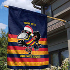 AFL Adelaide Christmas Personalised Garden Flag with Crows Mascot