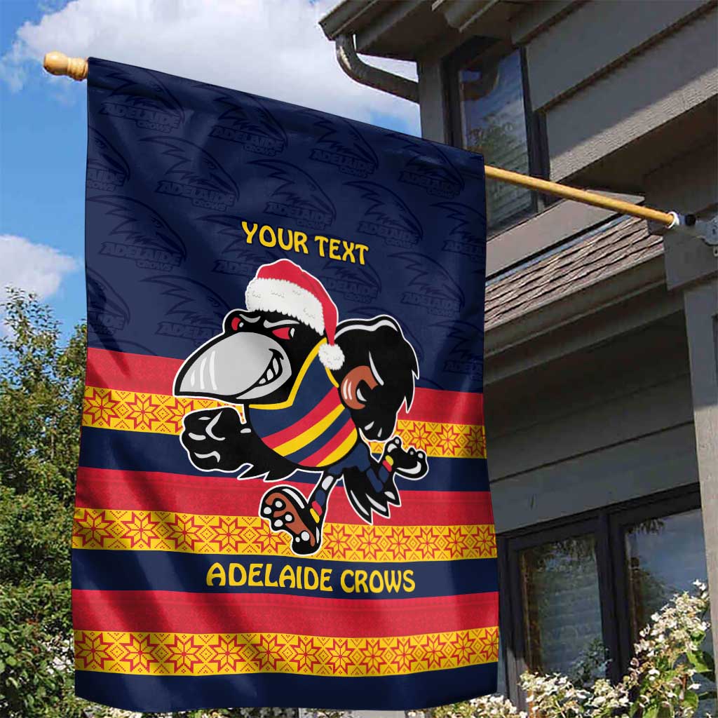 AFL Adelaide Christmas Personalised Garden Flag with Crows Mascot