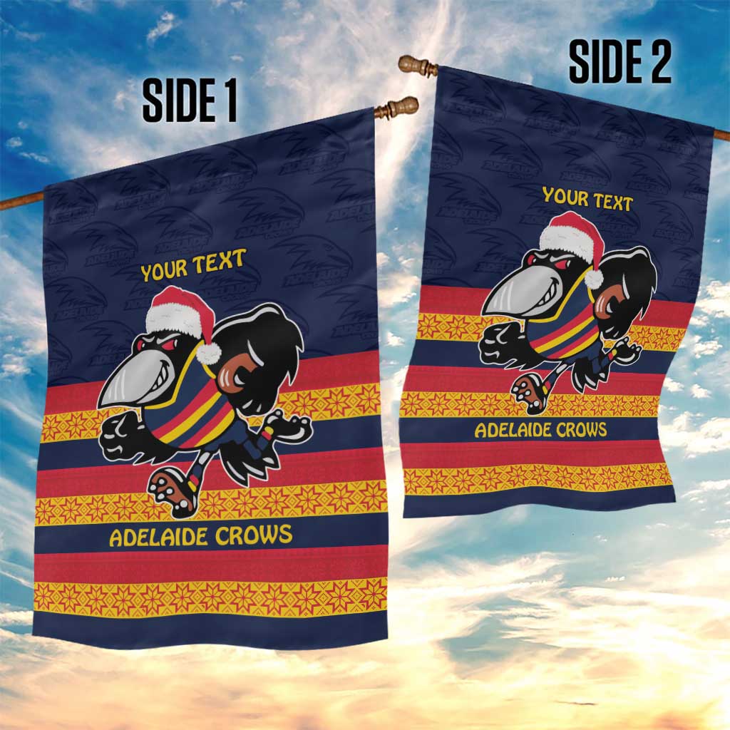 AFL Adelaide Christmas Personalised Garden Flag with Crows Mascot