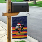 AFL Adelaide Christmas Personalised Garden Flag with Crows Mascot