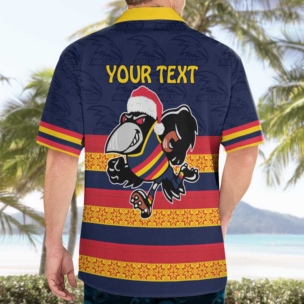 AFL Adelaide Christmas Personalised Hawaiian Shirt with Crows Mascot