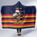 AFL Adelaide Christmas Personalised Hooded Blanket with Crows Mascot