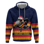 AFL Adelaide Christmas Personalised Hoodie with Crows Mascot