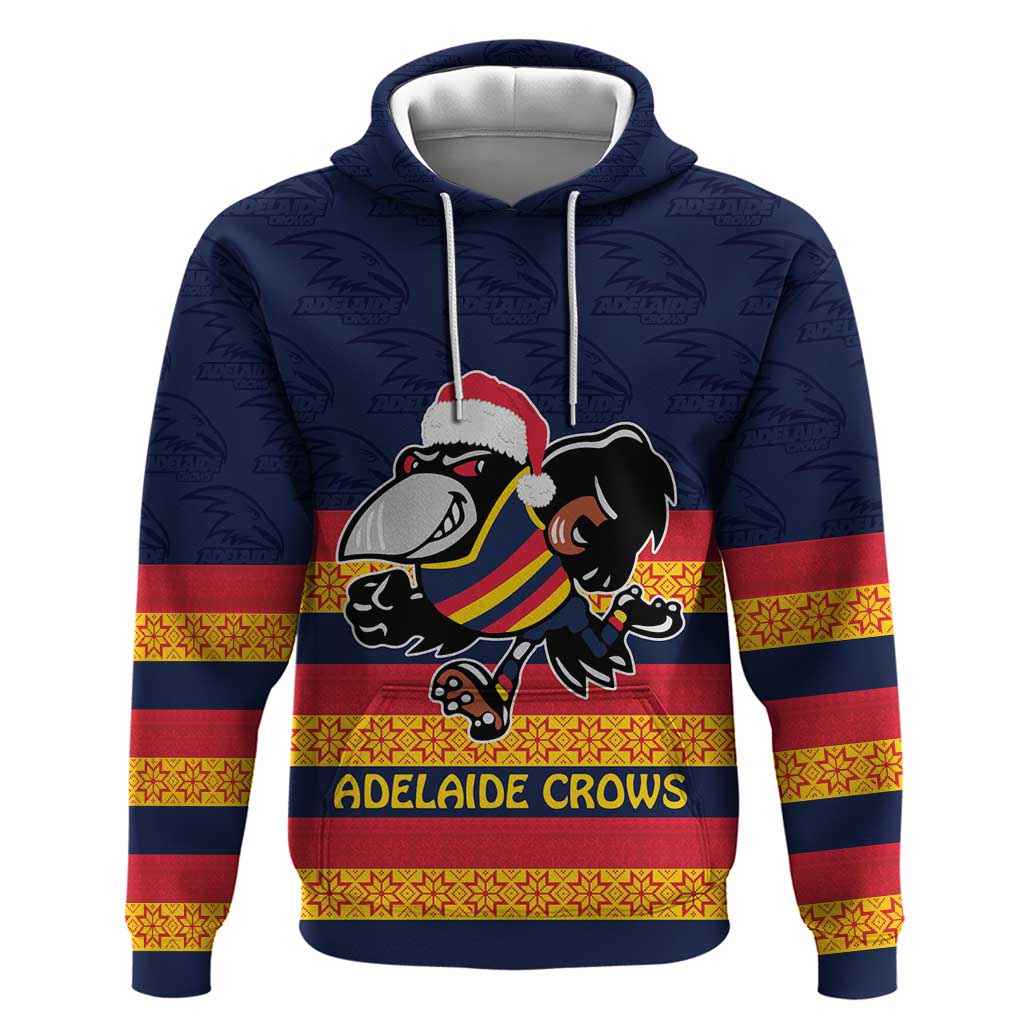 AFL Adelaide Christmas Personalised Hoodie with Crows Mascot