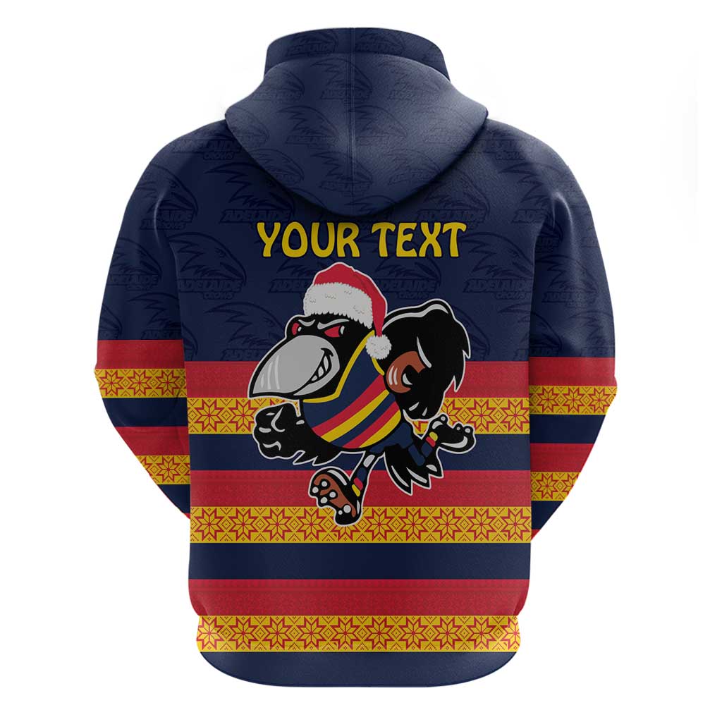 AFL Adelaide Christmas Personalised Hoodie with Crows Mascot