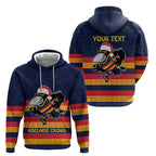 AFL Adelaide Christmas Personalised Hoodie with Crows Mascot