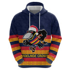 AFL Adelaide Christmas Personalised Hoodie with Crows Mascot