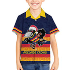 AFL Adelaide Christmas Personalised Kid Hawaiian Shirt with Crows Mascot