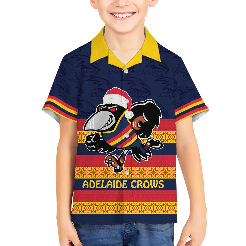 AFL Adelaide Christmas Personalised Kid Hawaiian Shirt with Crows Mascot