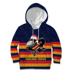 AFL Adelaide Christmas Personalised Kid Hoodie with Crows Mascot
