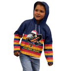 AFL Adelaide Christmas Personalised Kid Hoodie with Crows Mascot