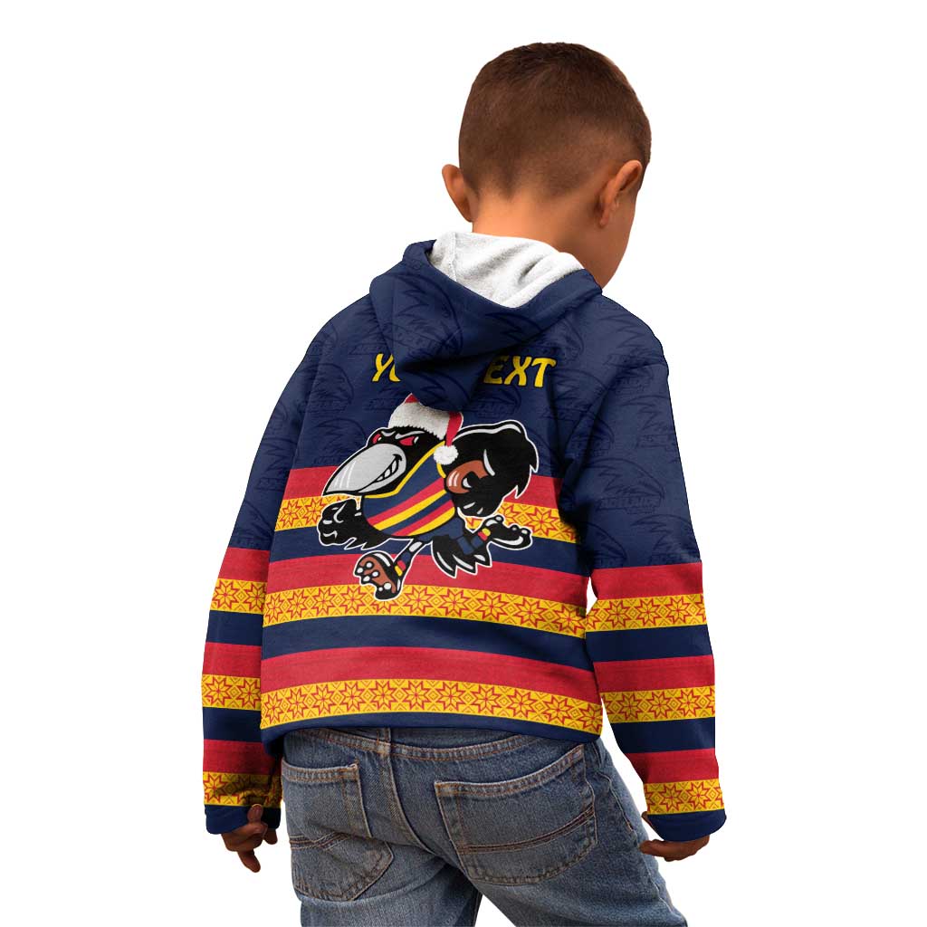 AFL Adelaide Christmas Personalised Kid Hoodie with Crows Mascot