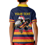 AFL Adelaide Christmas Personalised Kid Polo Shirt with Crows Mascot