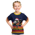 AFL Adelaide Christmas Personalised Kid T Shirt with Crows Mascot