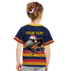 AFL Adelaide Christmas Personalised Kid T Shirt with Crows Mascot