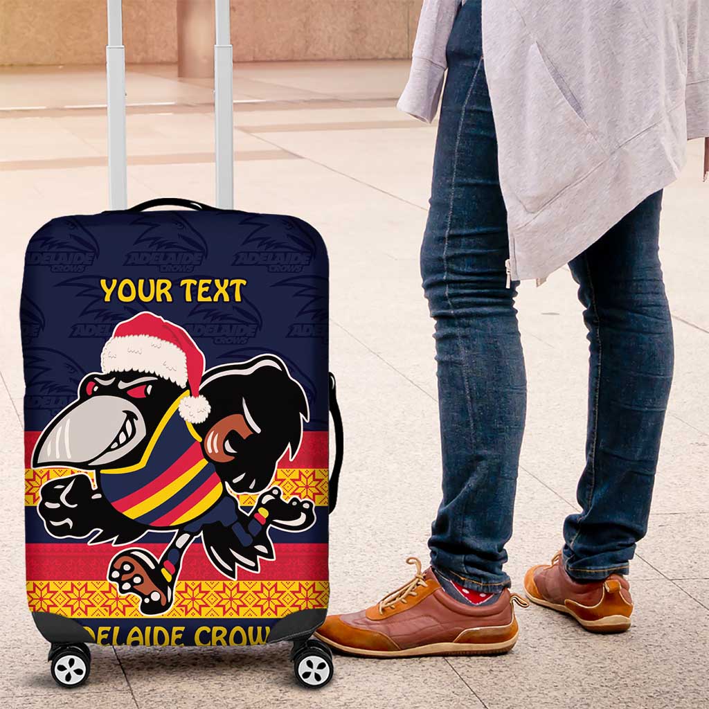 AFL Adelaide Christmas Personalised Luggage Cover with Crows Mascot