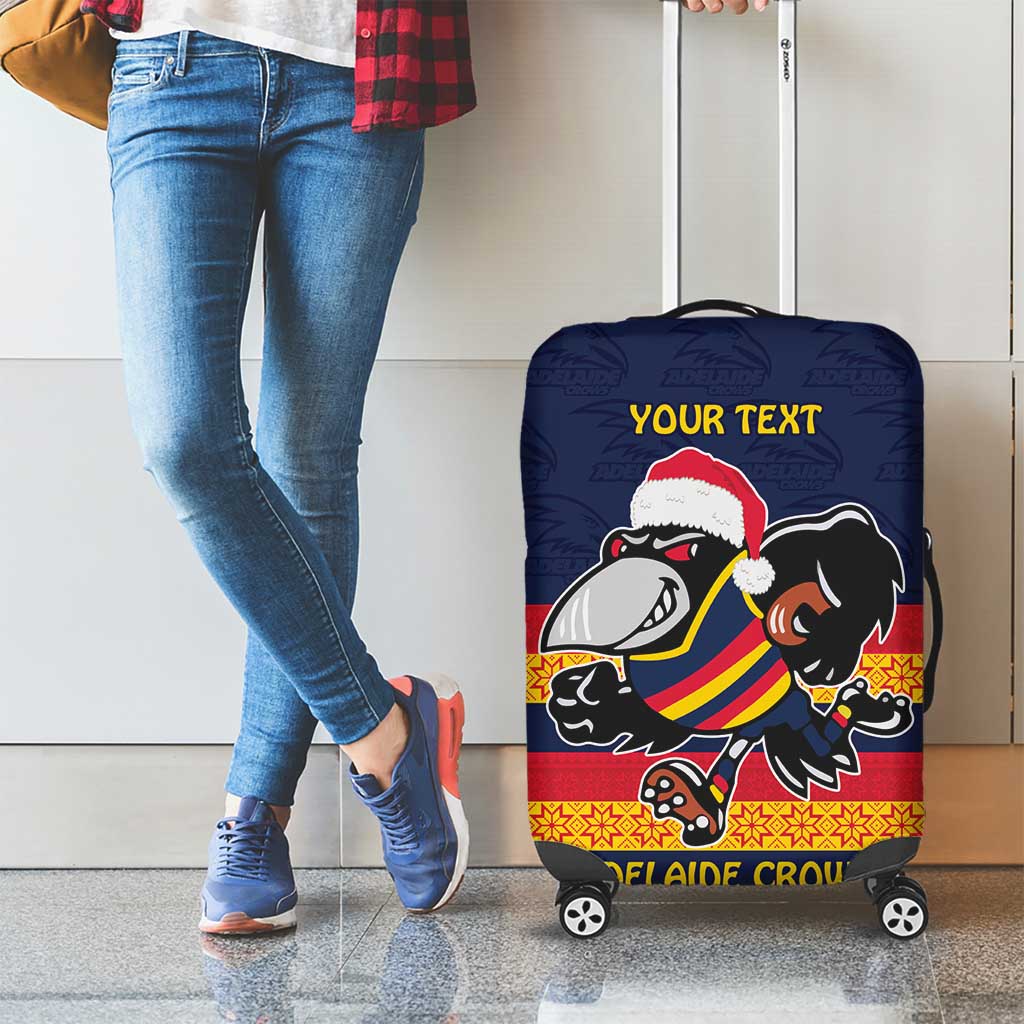 AFL Adelaide Christmas Personalised Luggage Cover with Crows Mascot