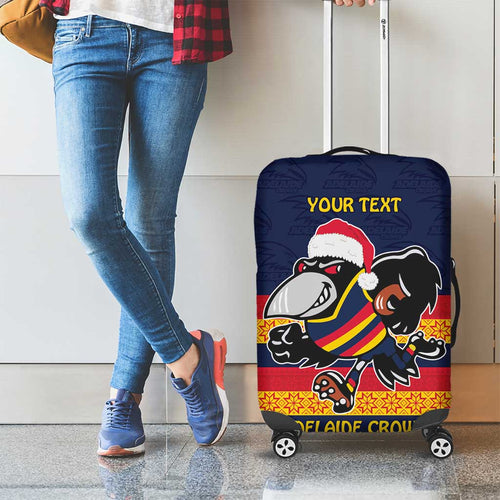 AFL Adelaide Christmas Personalised Luggage Cover with Crows Mascot