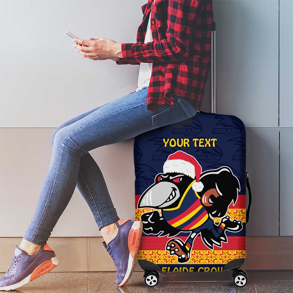 AFL Adelaide Christmas Personalised Luggage Cover with Crows Mascot