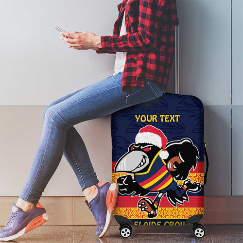 AFL Adelaide Christmas Personalised Luggage Cover with Crows Mascot