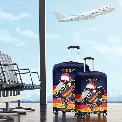 AFL Adelaide Christmas Personalised Luggage Cover with Crows Mascot