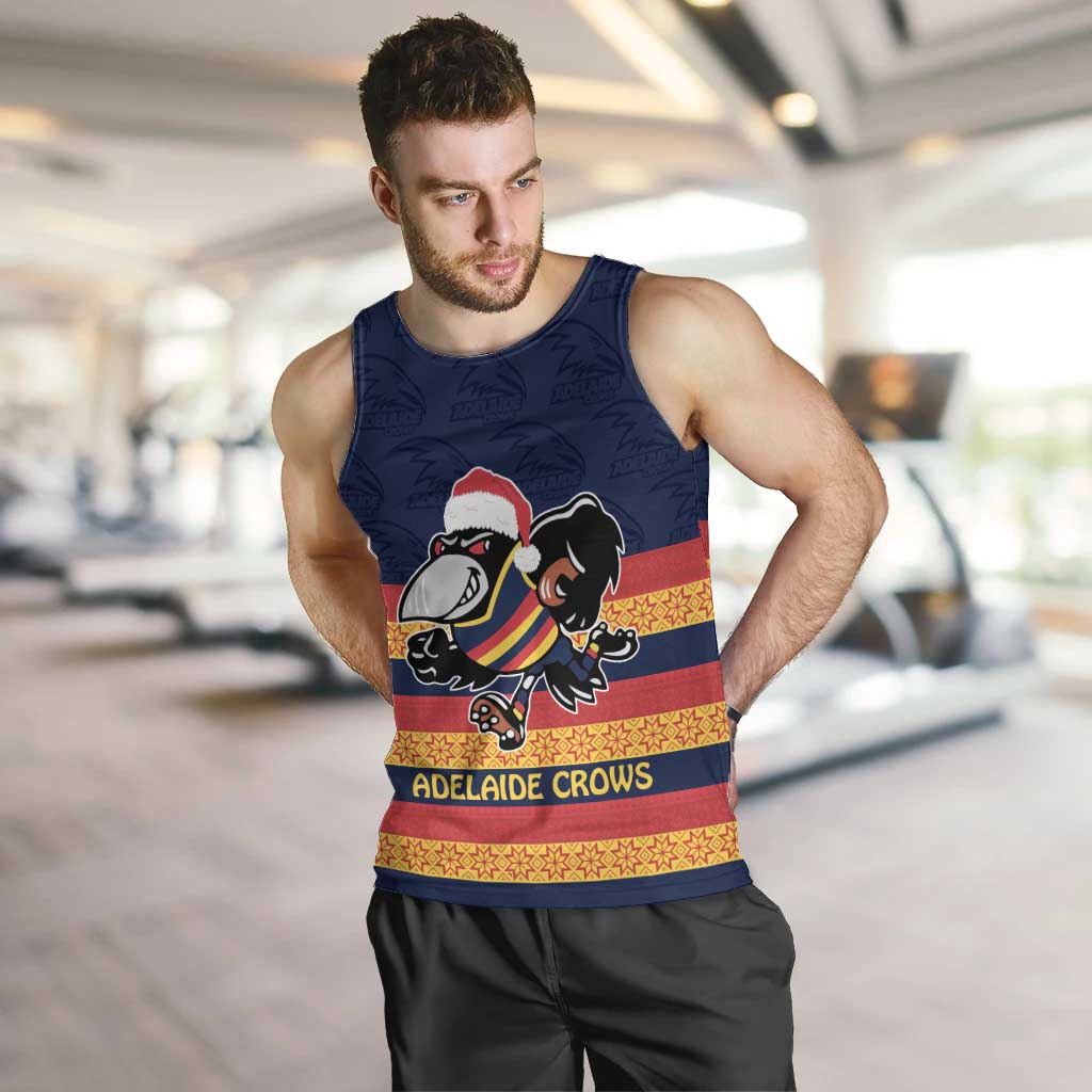 AFL Adelaide Christmas Personalised Men Tank Top with Crows Mascot