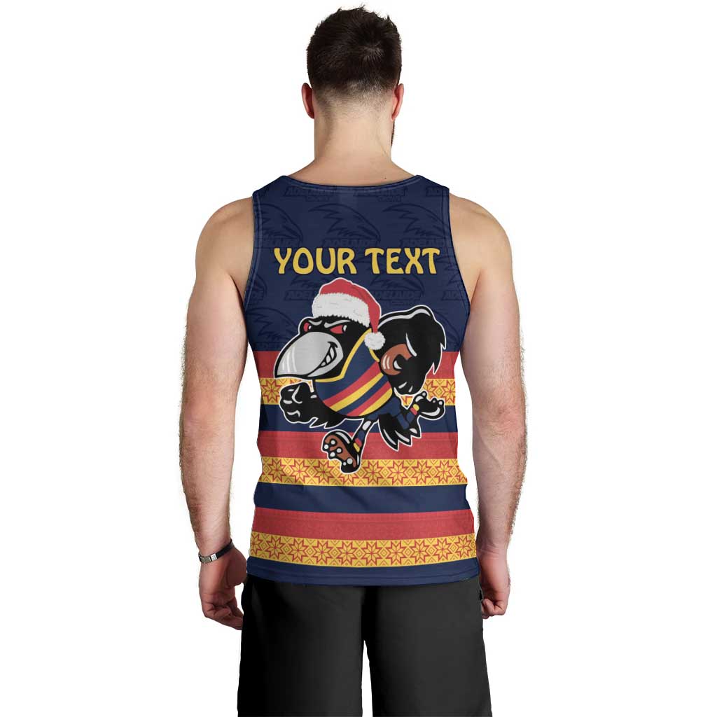 AFL Adelaide Christmas Personalised Men Tank Top with Crows Mascot