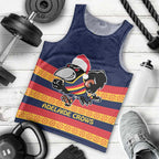 AFL Adelaide Christmas Personalised Men Tank Top with Crows Mascot
