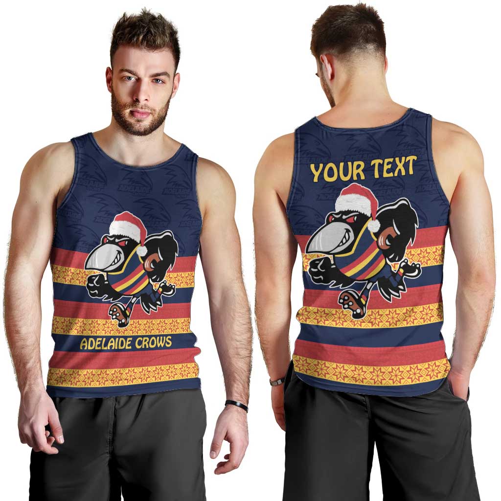 AFL Adelaide Christmas Personalised Men Tank Top with Crows Mascot
