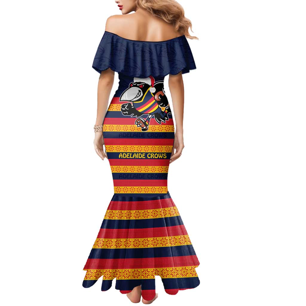 AFL Adelaide Christmas Personalised Mermaid Dress with Crows Mascot