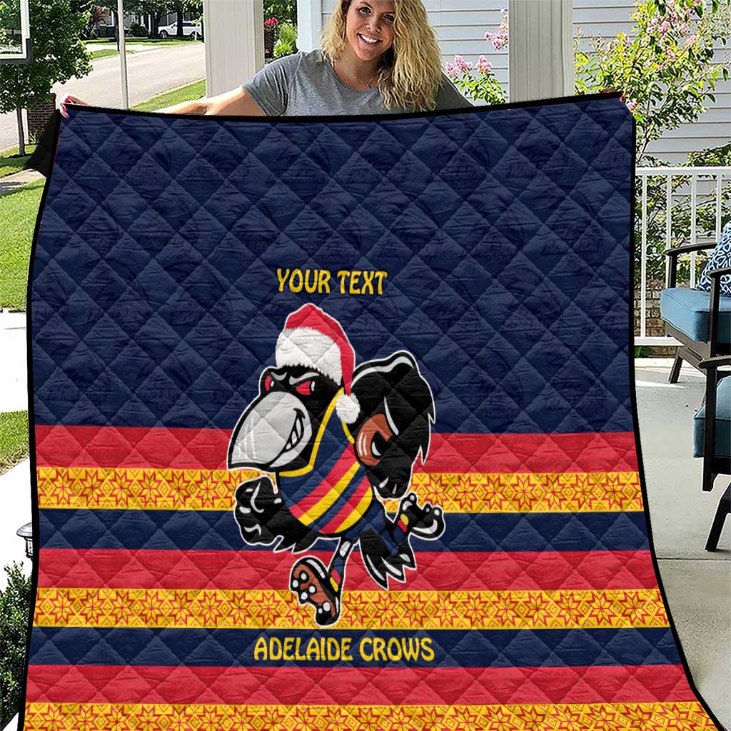 AFL Adelaide Christmas Personalised Quilt with Crows Mascot