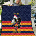 AFL Adelaide Christmas Personalised Quilt with Crows Mascot