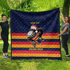 AFL Adelaide Christmas Personalised Quilt with Crows Mascot