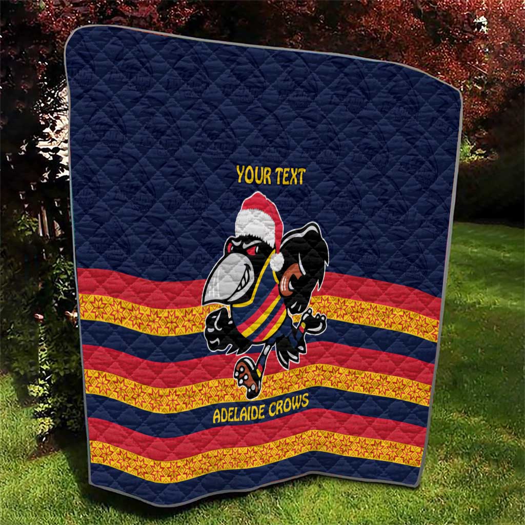 AFL Adelaide Christmas Personalised Quilt with Crows Mascot