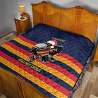 AFL Adelaide Christmas Personalised Quilt with Crows Mascot