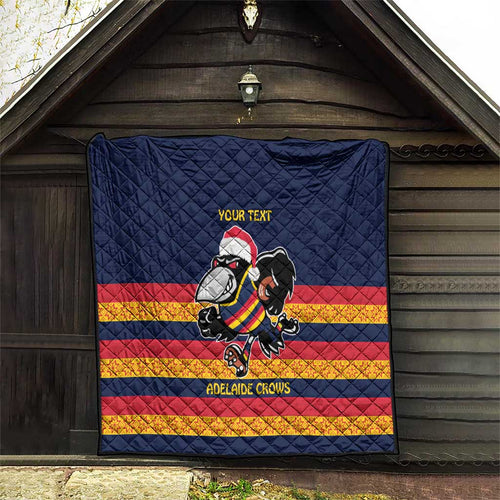 AFL Adelaide Christmas Personalised Quilt with Crows Mascot