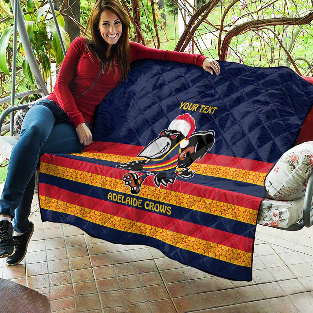 AFL Adelaide Christmas Personalised Quilt with Crows Mascot