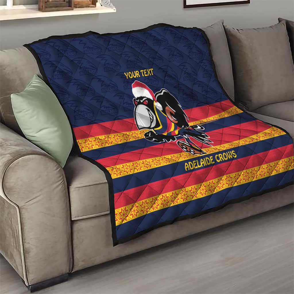 AFL Adelaide Christmas Personalised Quilt with Crows Mascot