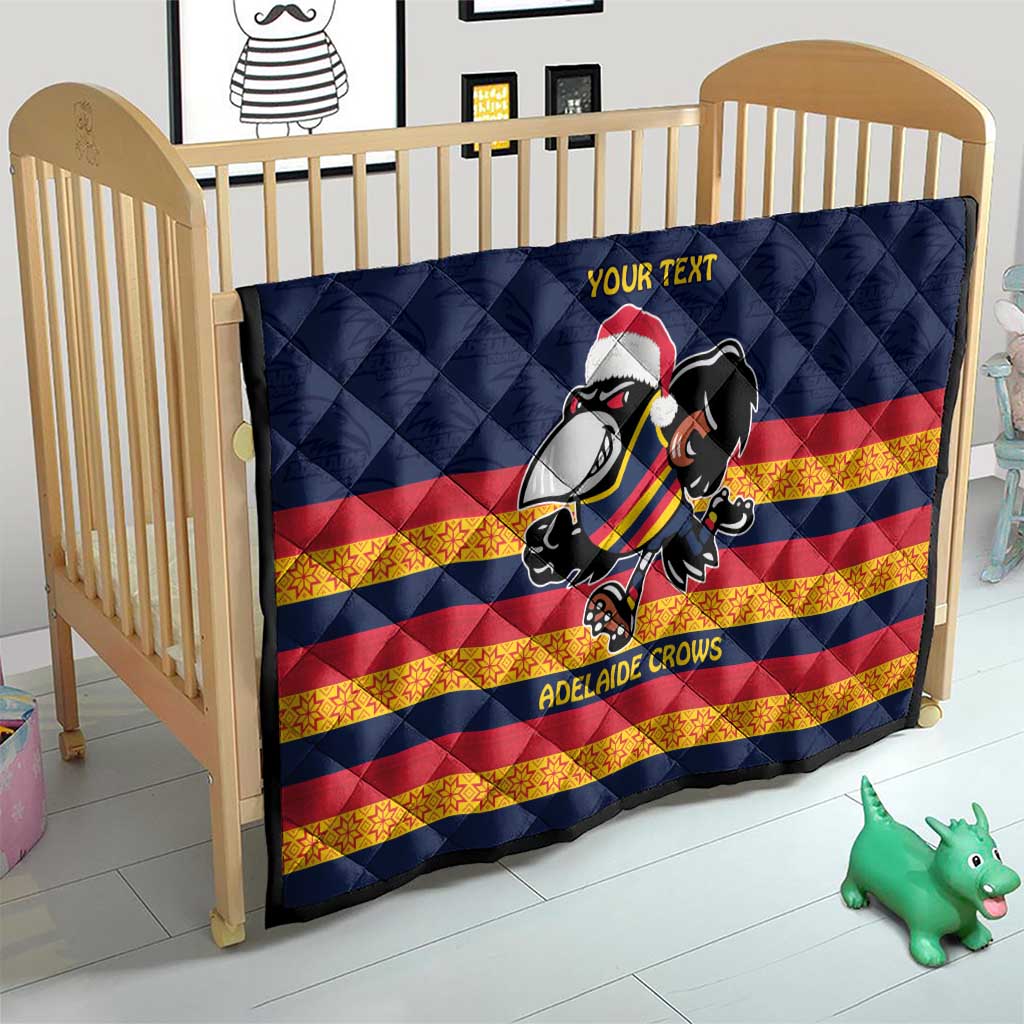AFL Adelaide Christmas Personalised Quilt with Crows Mascot