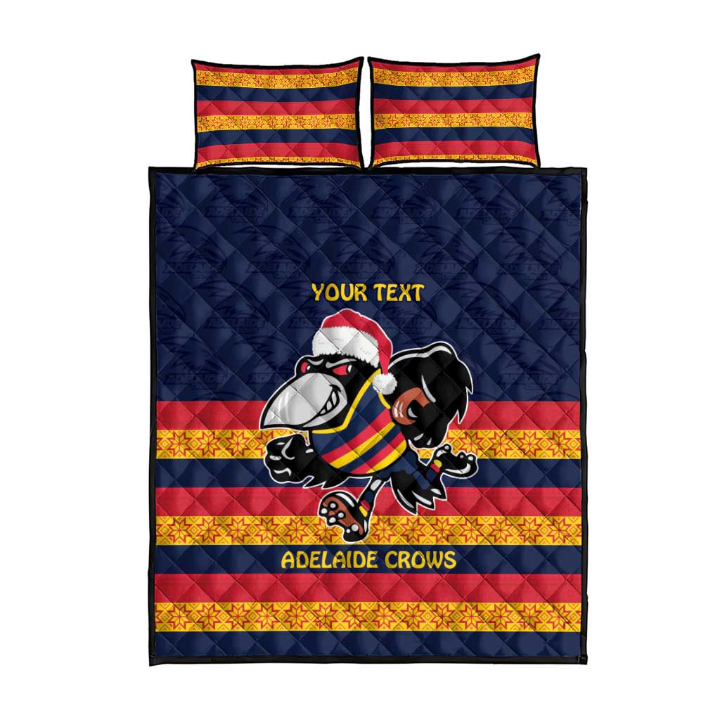 AFL Adelaide Christmas Personalised Quilt Bed Set with Crows Mascot